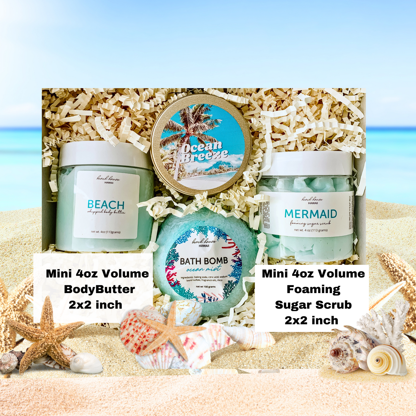 Beach Spa Gift Set/Beach Gift Box/Spa Gift Box/Coastal Gift Set/Self Care Box/Body Butter/Sugar Scrub/Ocean Gift Basket/Pamper Box