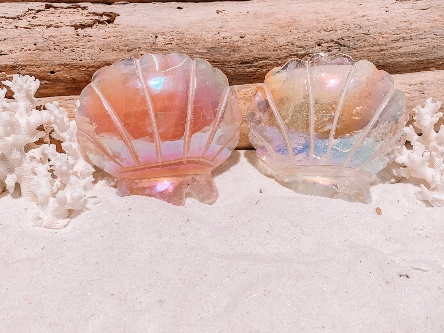 Rose Quartz Seashell | Quartz Scallop Shell | Amethyst Seashell | Seashell Carving | Crystal Seashell | Quartz Seashell | Carved Seashell