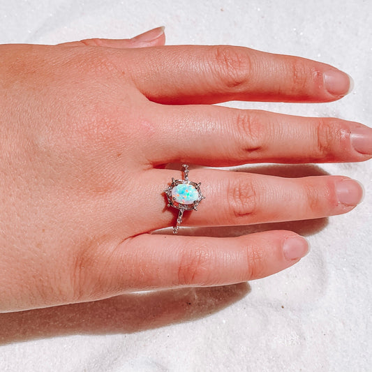 Vintage Opal Ring  | Stirling Silver Opal Ring | White Fire Opal | Vintage Inspired Opal Ring  | Vintage Style Ring | Antique Opal Ring
