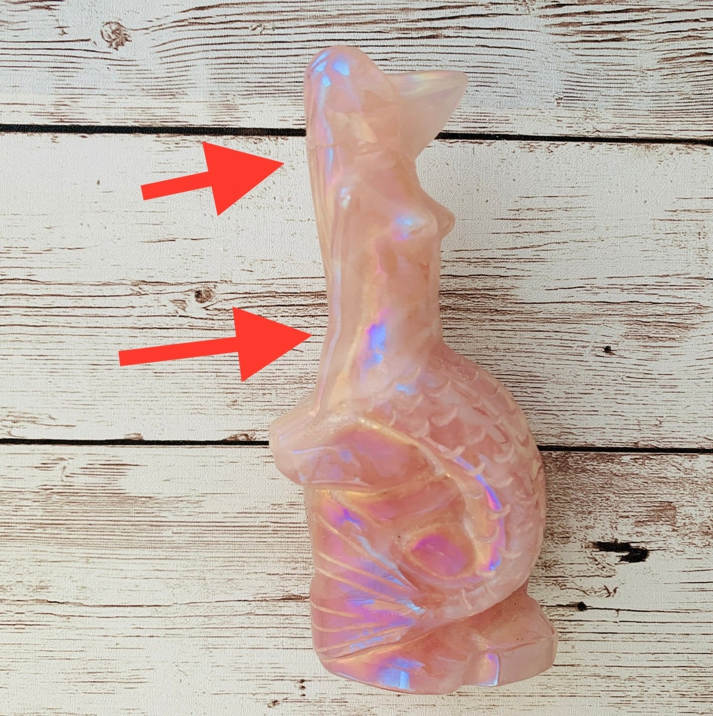 Rose Quartz Mermaid Figurine | Amethyst Mermaid Carving | Crystal Mermaid | Carved Mermaid | Mermaid Crystal Carving | DAMAGED FINAL SALE