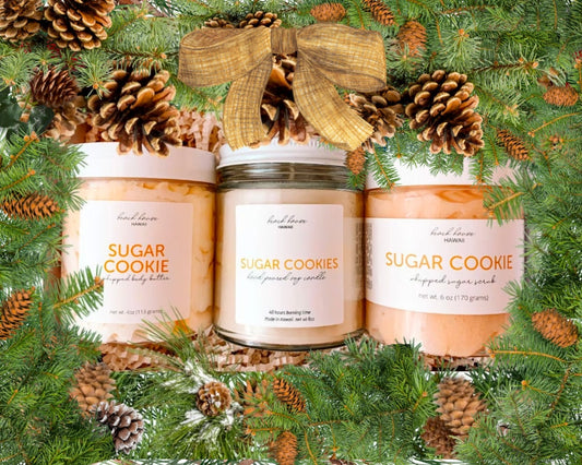 Vanilla Sugar Cookie Body Butter, Sugar Scrub, Sugar Cookie Soy Candle, Spa Gift Basket, Spa Gift Box, Spa Gift Set, Christmas Gift Box